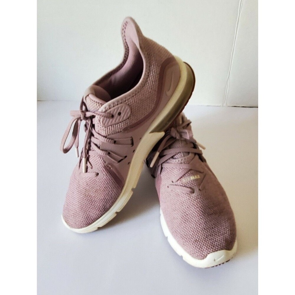 Nike Air Max Sequent 3 Women's Running Shoes SZ 8.5 Rose Pink White  908993-602